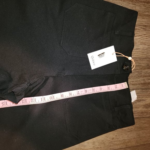 Quince Ultra-Stretch Ponte Cropped Wide Leg Pant NWT Black Size 10 - Picture 3 of 7